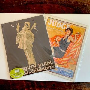 8 French art poster prints - 8x10